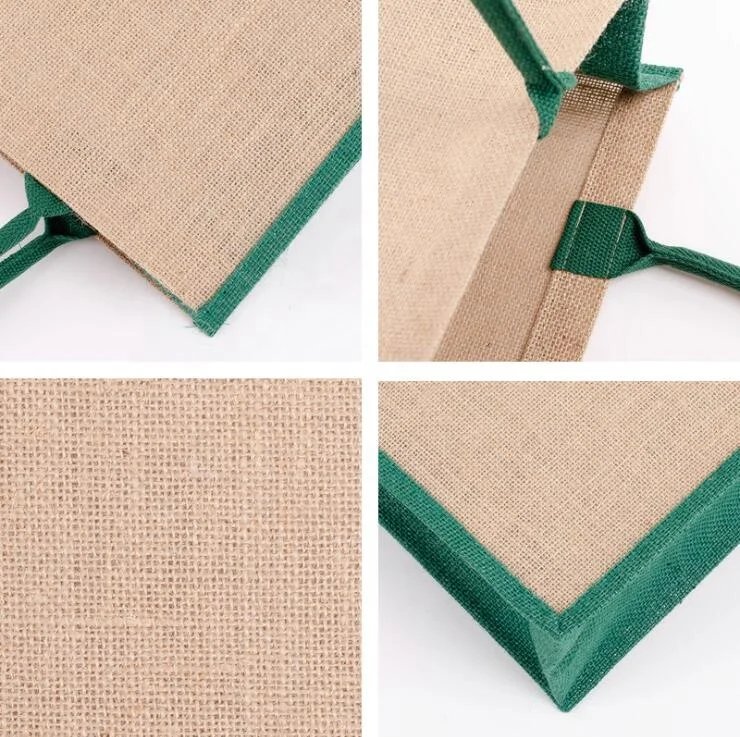 custom logo china wholesale eco large Burlap Hemp gift Shopping beach Tote Jute Bag