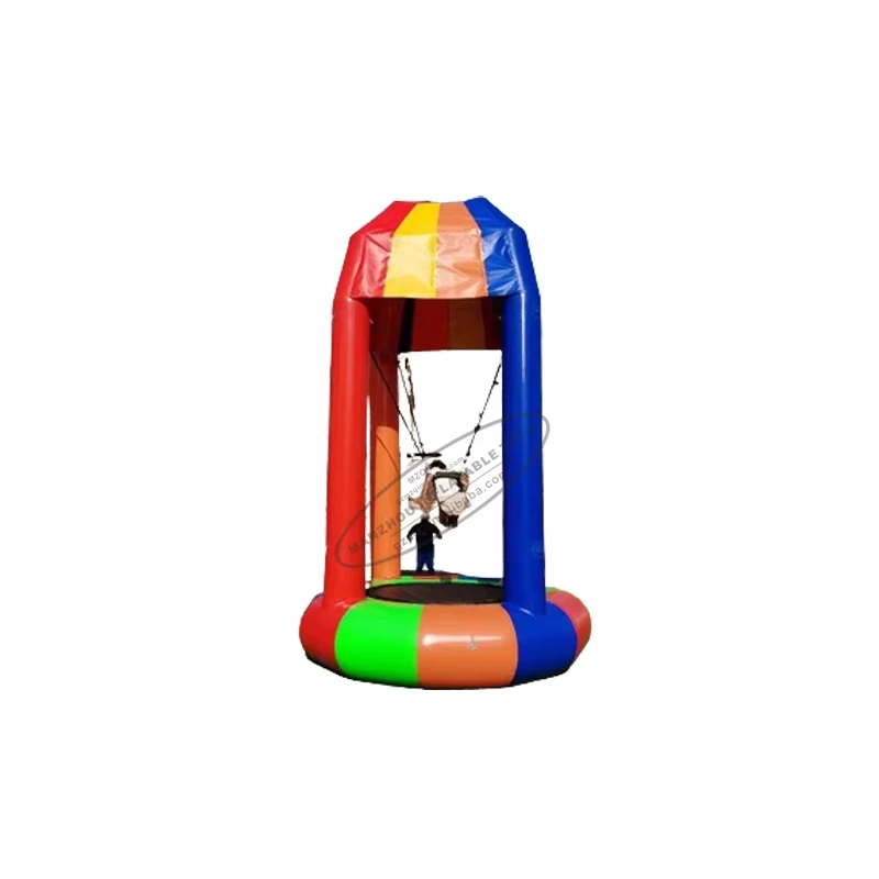 Kids Rides Carnival Safety Inflatable Bungee Jumping Trampoline with Trampoline Elastic Band