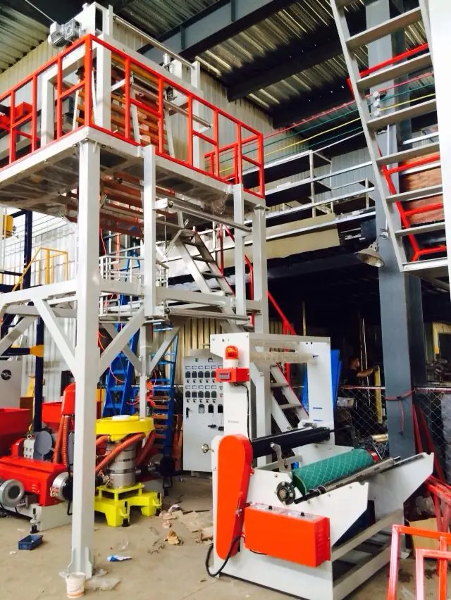 Прочный с использованием 1,2 метра ABA совместная экструзия HDPE/LDPE / PE машина для выдувания пластиковой пленки цена