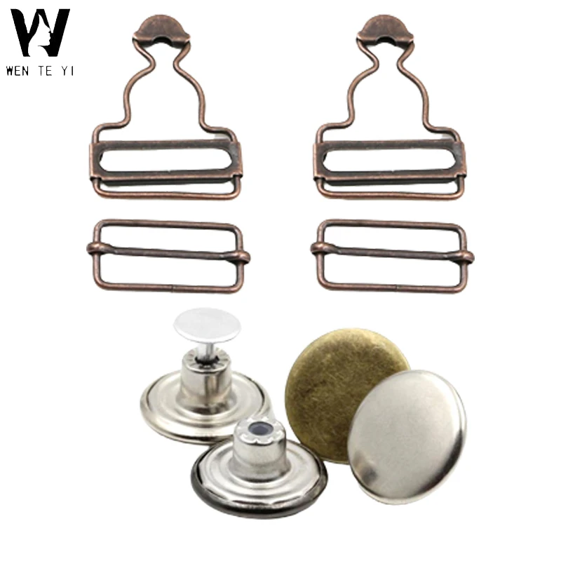 Hooks & Rails Clothes Brace Clips Overalls Gourd Denim Pants Jeans Suspenders Buckle Bib Sewing Accessories Fastener Buckle