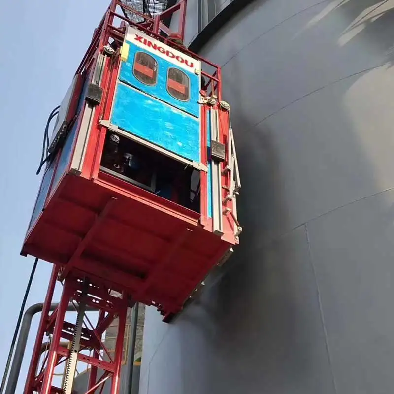 Electric Construction Lift Builders Elevator for Cargo and Personnel with Core Motor Gear Gearbox Components