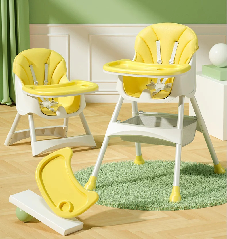 Easy Install Collapsible Highchair Kids Folding Chairs Baby Dinning Chair High Baby Feeding Chair
