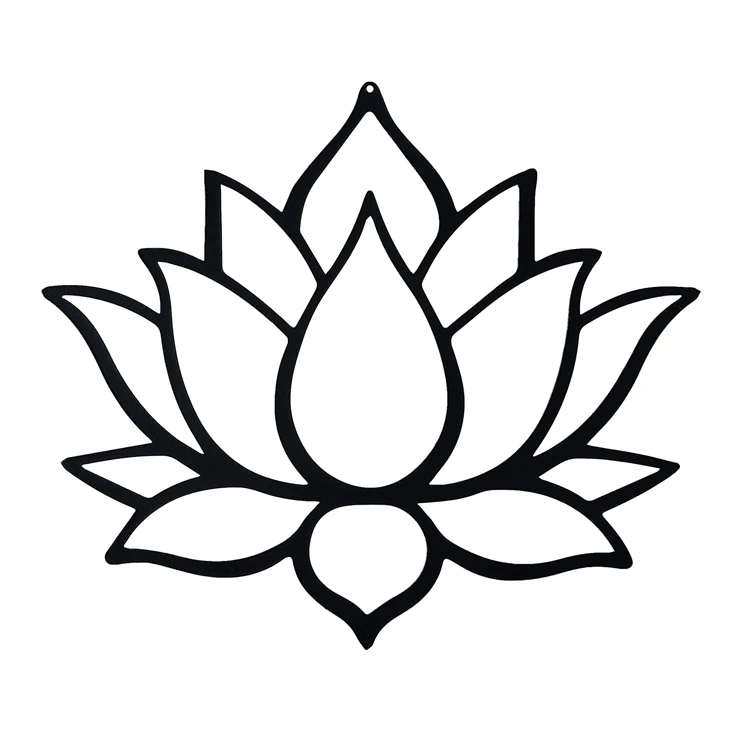 Office and Home Indoor and Outdoor Decoration Large Metal Mandala Wall Decor Unique Metal Lotus Flower Wall Art