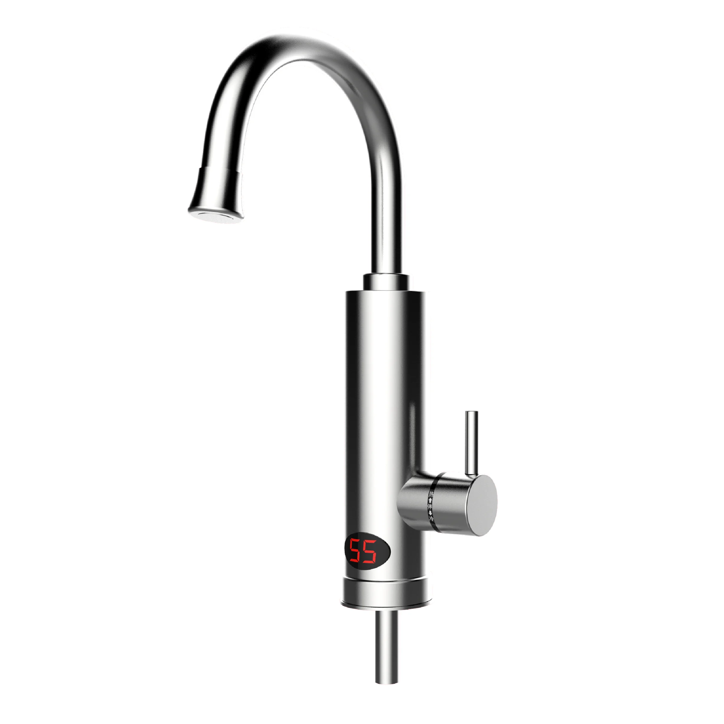 304 stainless steel electric water heater faucet tap heating kitchen with Led temperature Digital Display