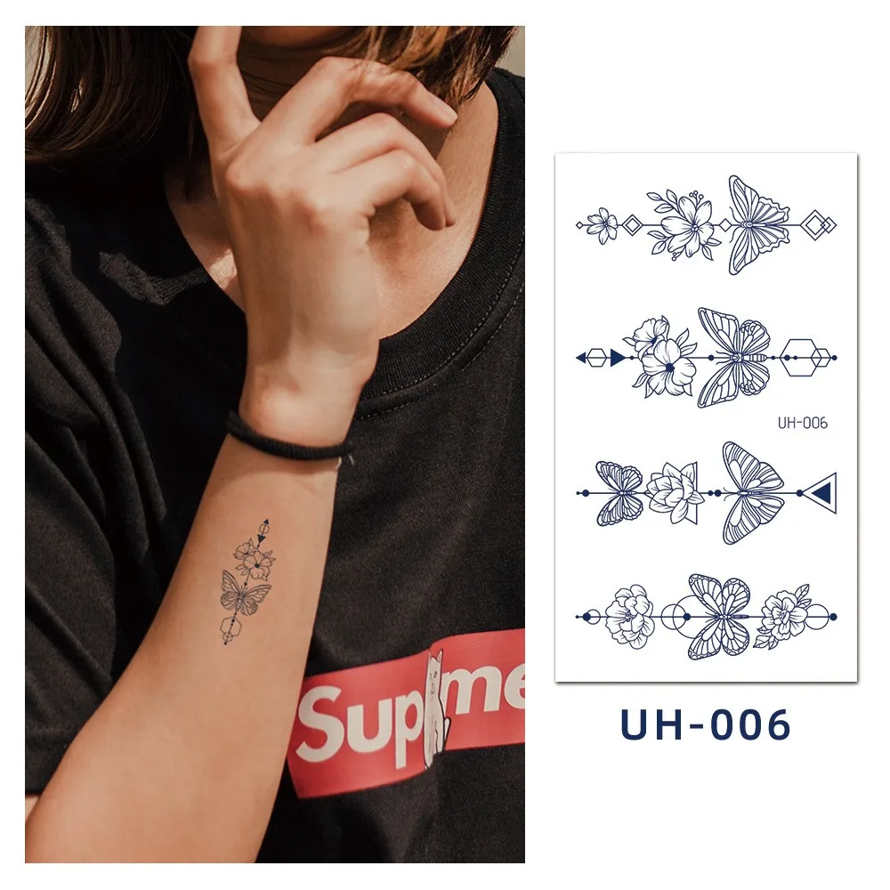 UH 001-040 wholesale juice tattoo sticker vending custom body arm skin tattoo sticker sexy permanent tattoo sticker