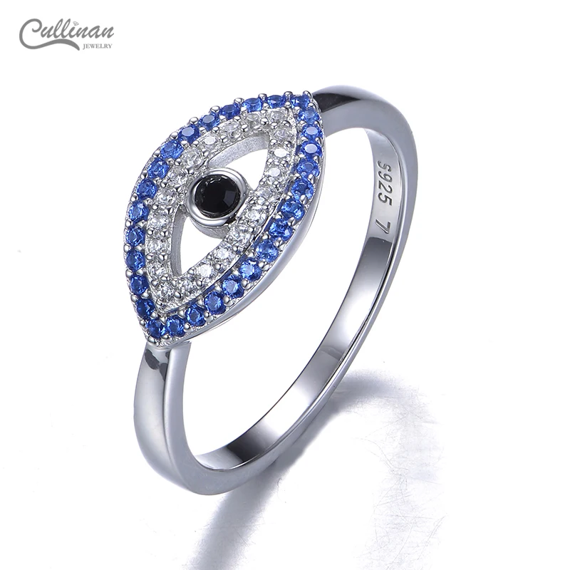 2021 New Fashion Woman Plated Split Open Ring 21k Gold Wedding Rings Enamel Evil Eye Ring 925 Sterling Silver Bridal Jewelry Set