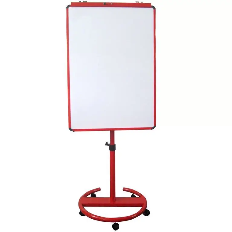 Mobile Magnetic Flip Chart Height Adjustable Dry Erase Whiteboard with Stand