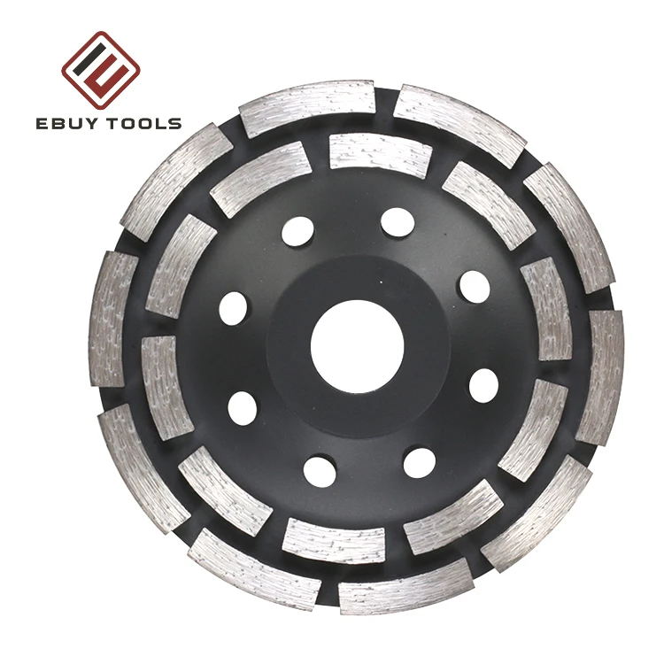 Fast Grinding 100mm 125mm Double Row Diamond Cup Wheel Grinding Stones And Concrete For Angle Grinder