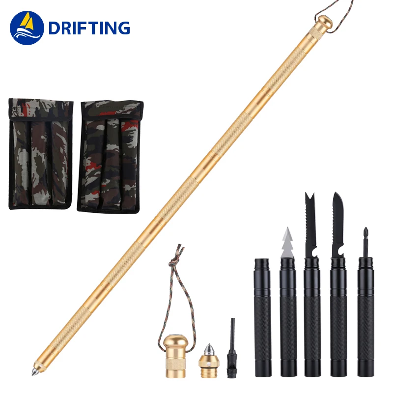 
Outdoor wilderness survival tool Alloy vehicle tactical self-defense folding canes Tactical walking stick 