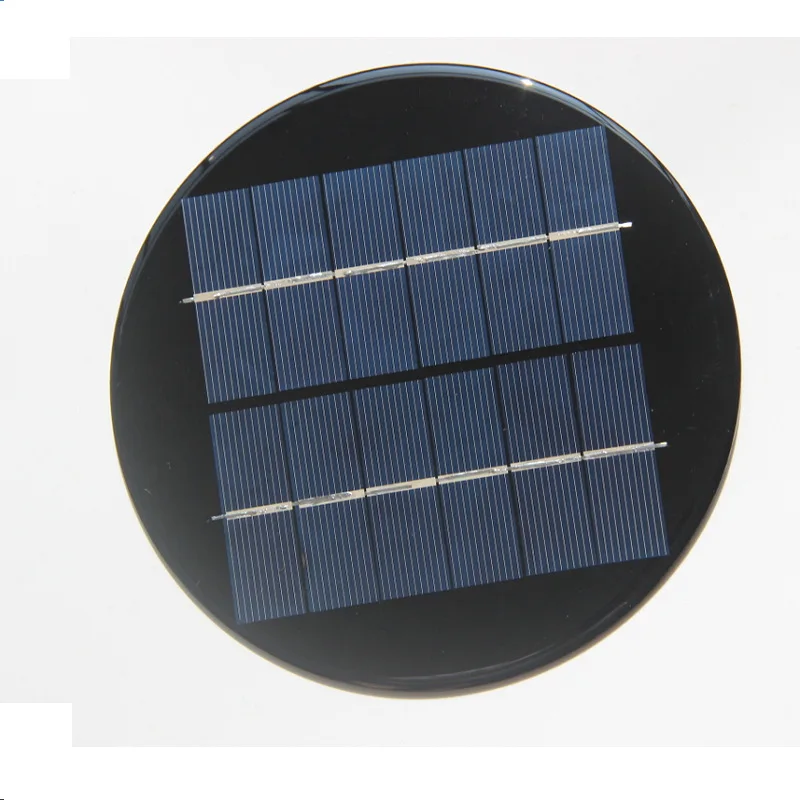BUHESHUI Polycrystalline Round Diameter 150MM 2W 6V Solar Panel Cell Solar Charger For 3.7V Battery Light