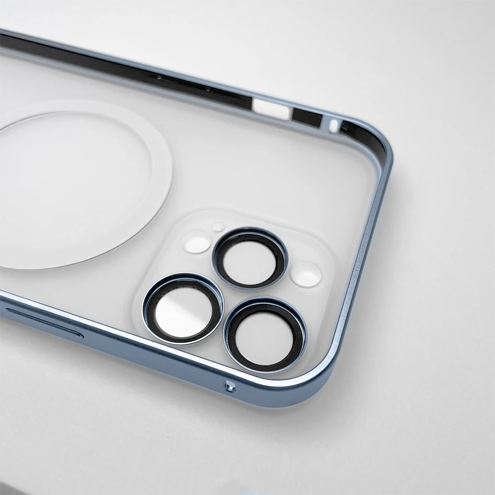 Mag-safe Aluminium Alloy Frame Magnetic Shockproof Coque Lens Camera Protection Mobile Phone Case For iPhone 12 13 14 Pro Max