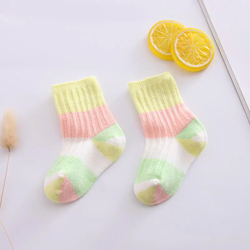Newborn Baby Kids Socks Multiple Candy Colors Cute Organic Cotton Crew Baby Girl Socks