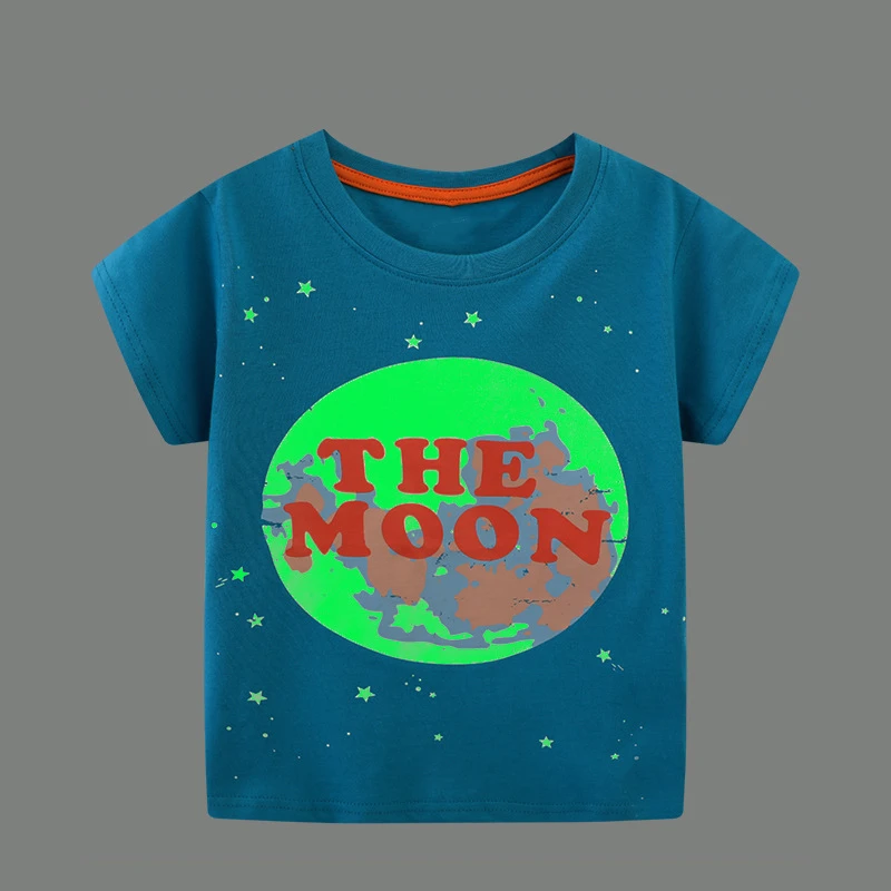 RTS Boys T-shirts&Polo Shirts Luminous Dinosaur Kids Clothes Boys New T-shirt