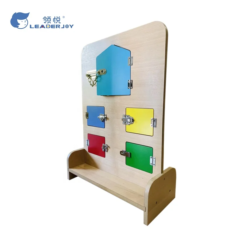didactic toys hot sale juguetess infantil  wooden montessori Latch board box for preschool