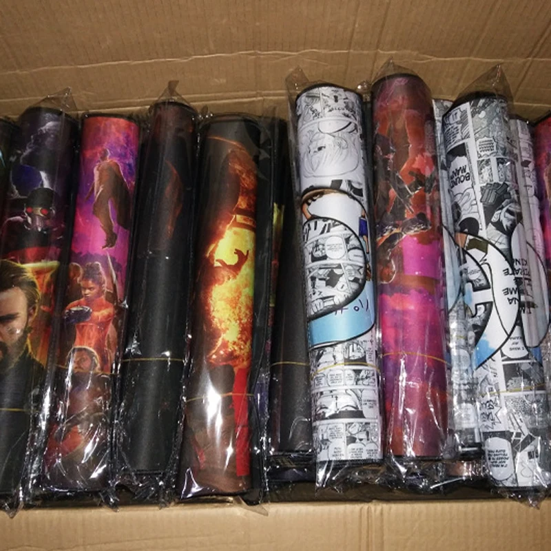 Custom oversized thickened non-slip luminescent pad with overlock color advertising mouse pad