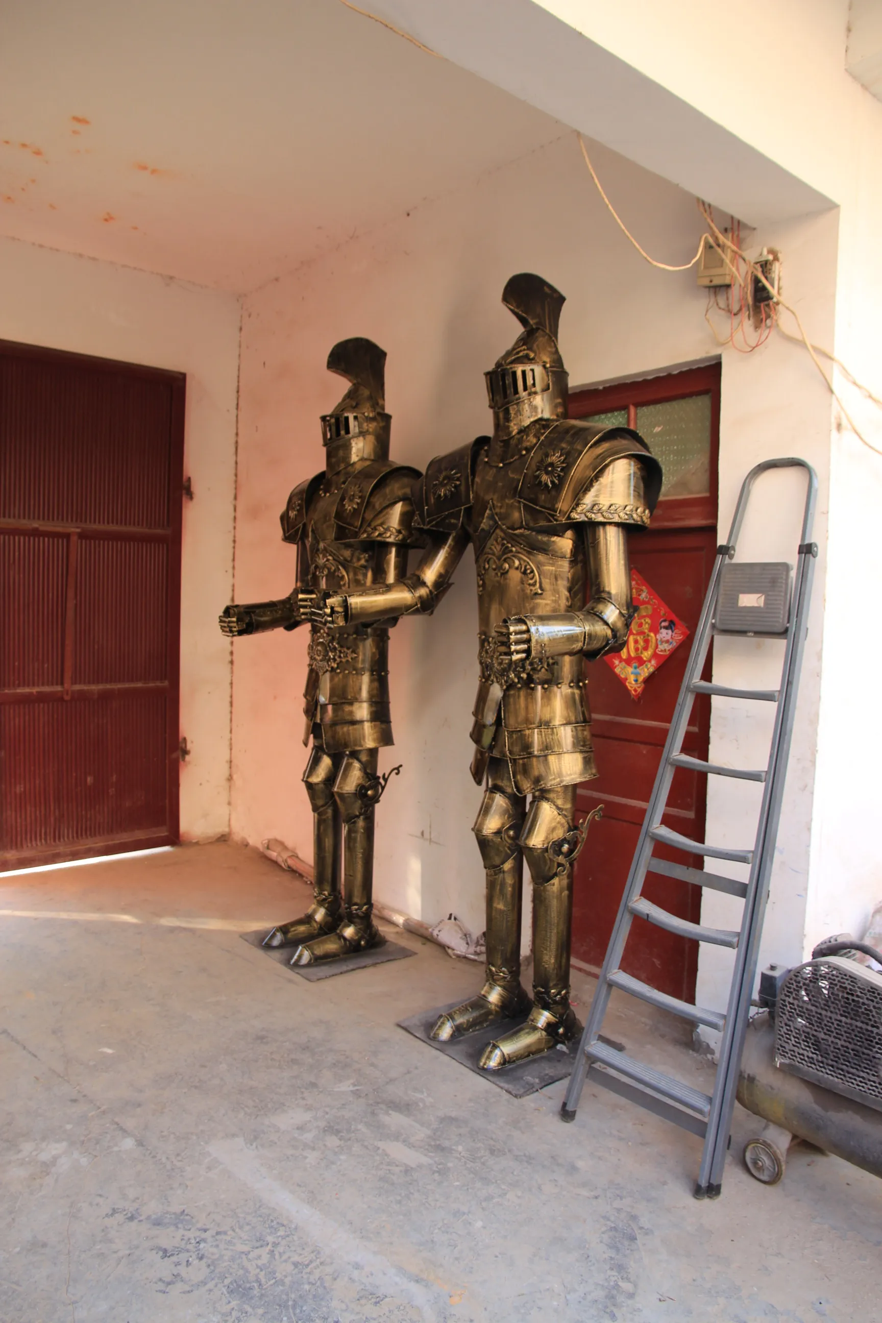 Knight Armour Statues Roman  Medieval Knight Armor Knights Roman Style Horse Bronze Sculpture
