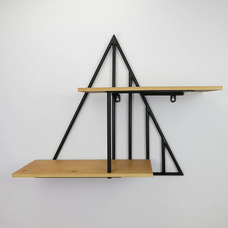 Wholesale Hanging Storage Wall Shelf Metal Antique Wood Wall Mounted Floating Shelves