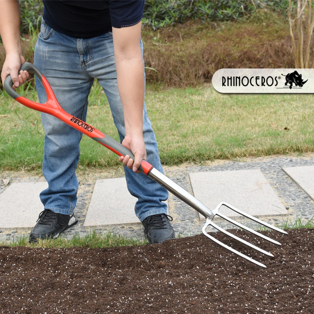 High Quality Professional Garden Tool Y shape Ergonomic Handle Digging Garden Stainless Steel Spade Shovel For Cultivators