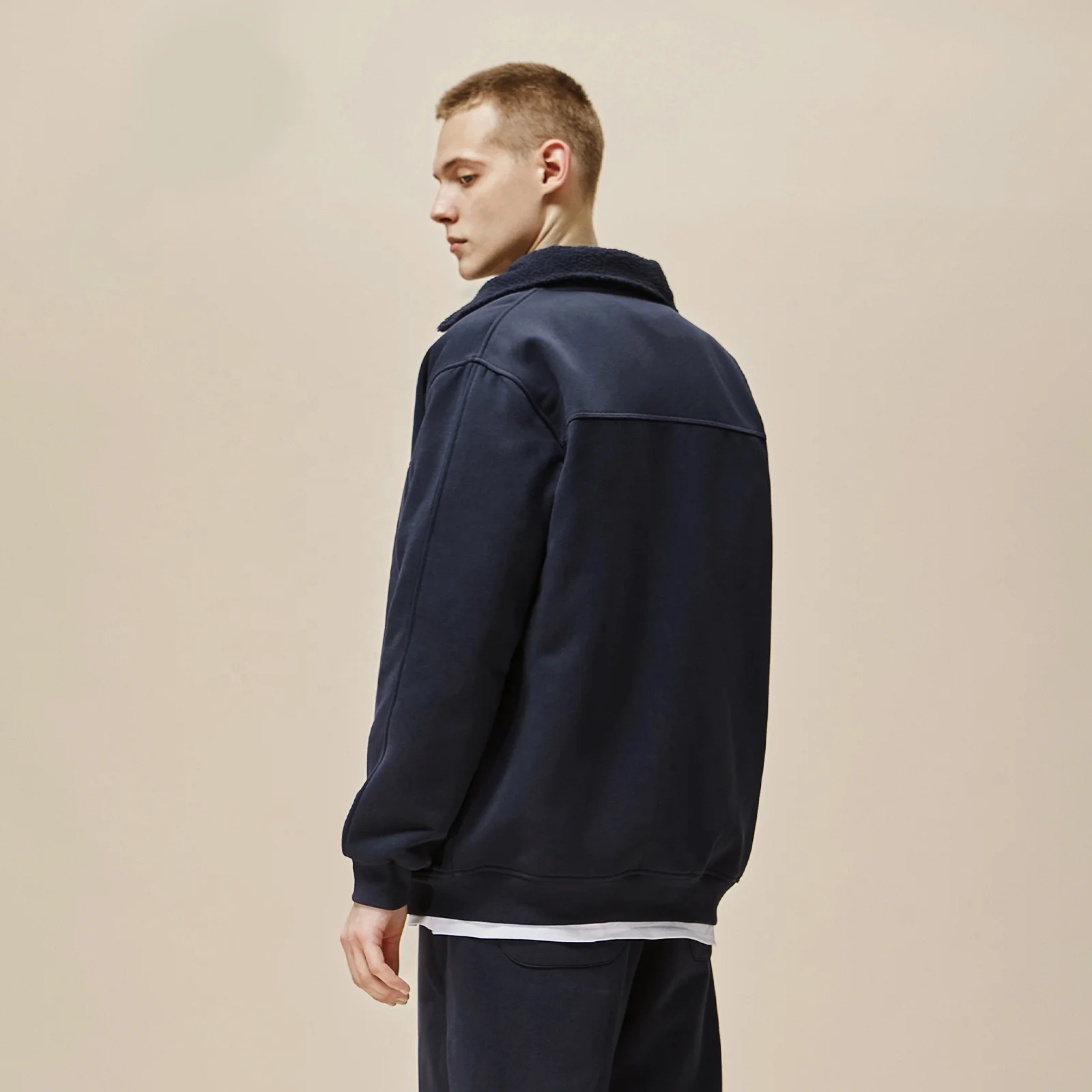 400GSM Polar Fleece Jacket Mens Blank Hoodie Heavyweight Zipper Winter Jacket Coat