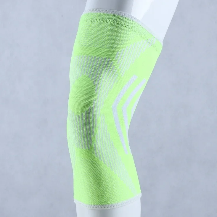 Kangda 3D нейлоновая эластичная компрессионная поддержка колена черный синий розовый зеленый greey