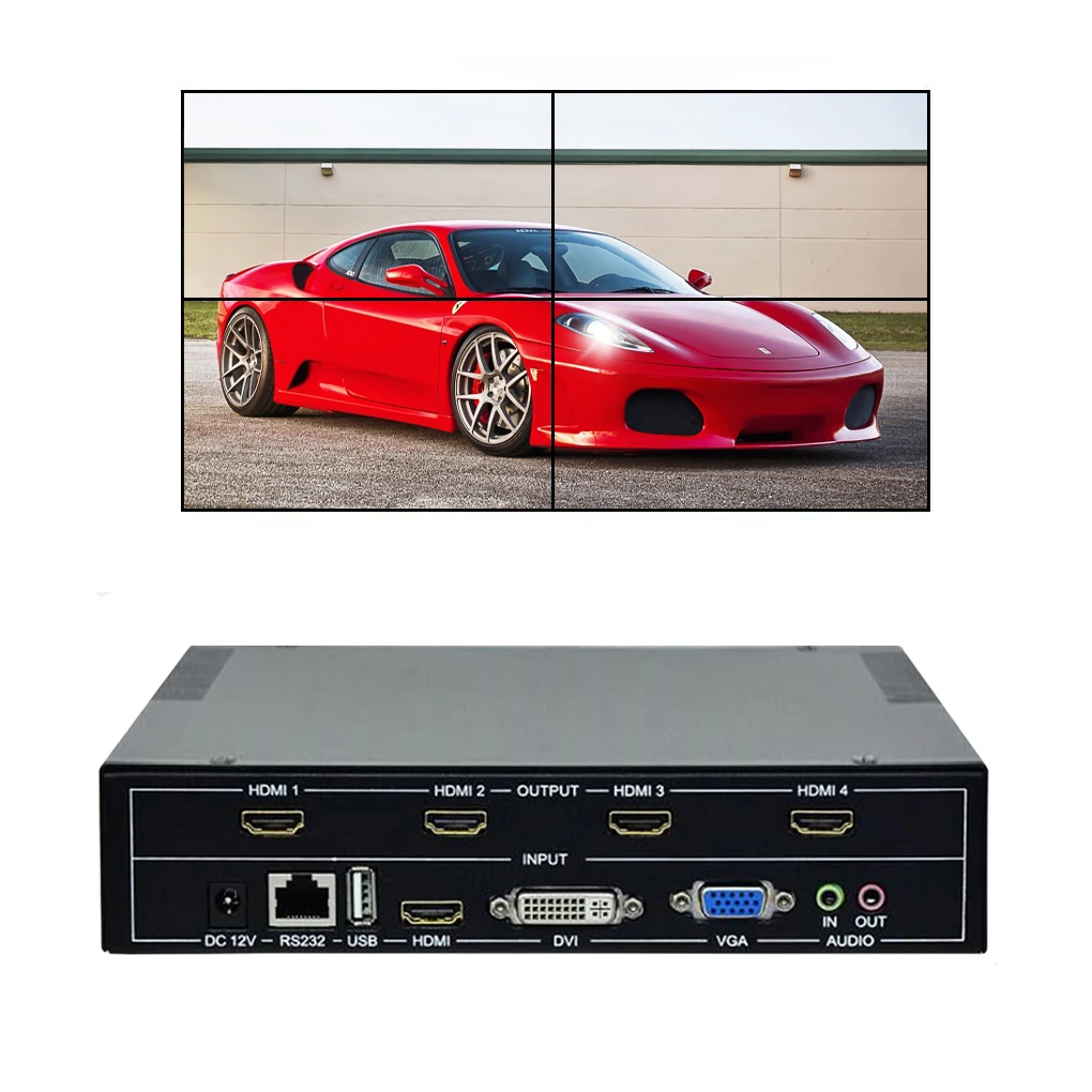 video wall controller 1X2 1x3 1x4 2x2  2x3 3x3 USB VGA HDM I DVI TV video wall controller