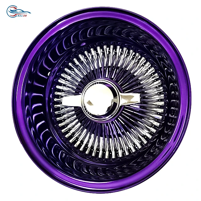 Lowrider All Gold Wire Wheel 14 x 7 Reverse  Cross Lace With 72 Cross Spokes