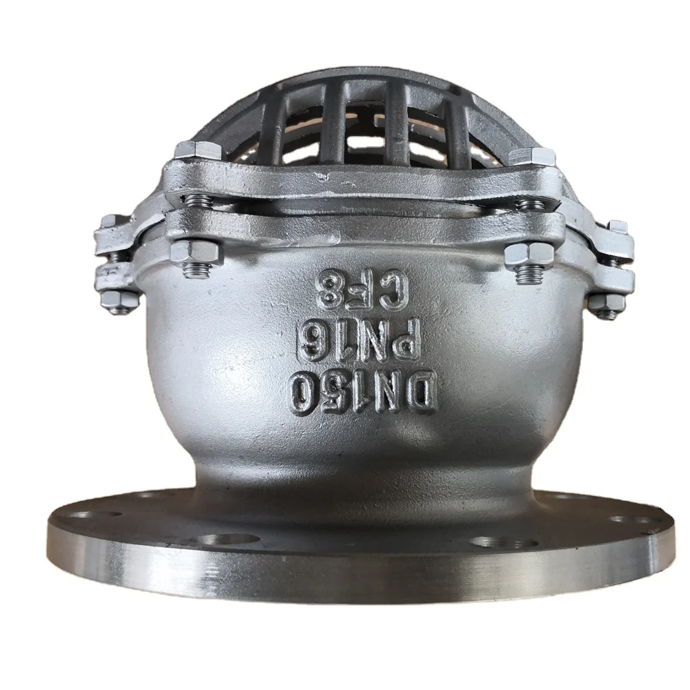 DN150 pn16 фланцевый конец WCB чугунный/стальной Водяной насос из нержавеющей стали ножной клапан с сетчатым фильтром двухпластинчатый обратный