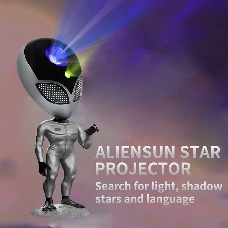 2024 New Alien Projection Night Light Multicolor Rotatable Projection Lamp Remote Control Led Alien Star UFO Light for Children