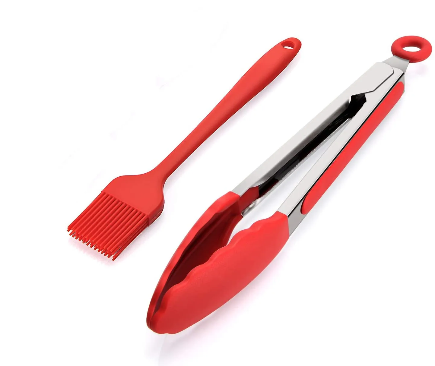 2pcs cookware set 9inch silicone food tong oil brush kitchen sets