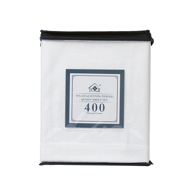 
400TC 4PC Bed Sheet Include Flat Fitted Sheet and Pillowcases Customized for Home 