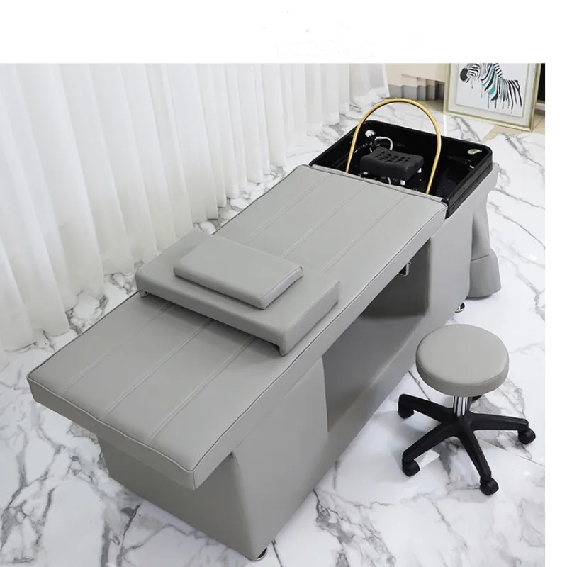 Shampoo Bed Barbershop Beauty Salon Furniture Modern Commercial Furniture Hot Sale Hair Salon Furniture Shampoo Chair Backwa