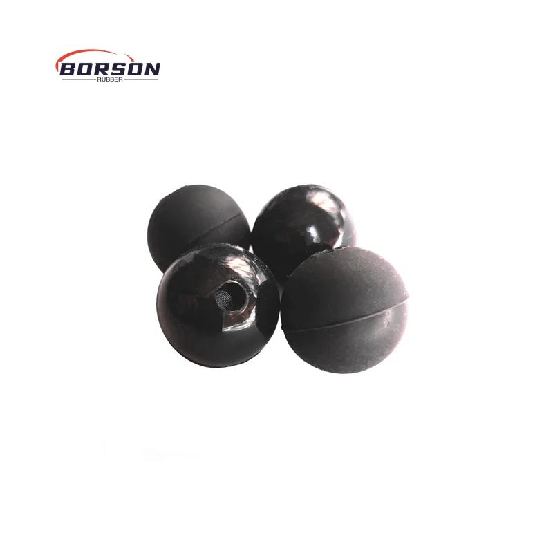 Factory 35mm 40mm Natural rubber balls with hole Custom Silicone Beater Drum mallets ball Rubber bouncing Balls