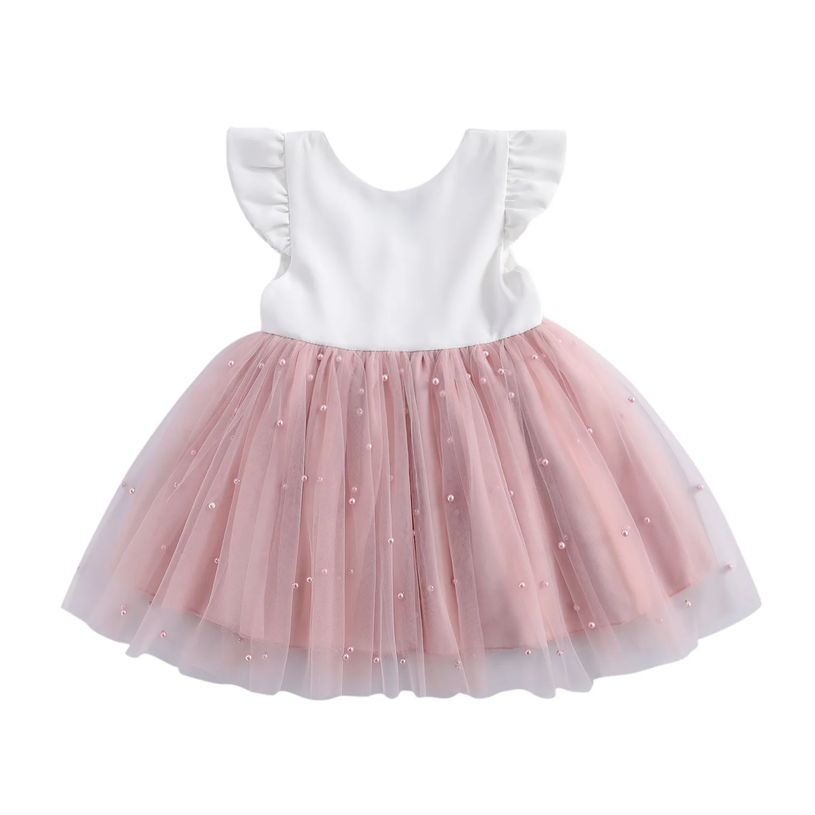 Rarewe Lovely Toddler Girls Skirts Zipper Baby Butterfly Dress White Baby Clothes Comfortable Baby Girl Tutu Lace Dress