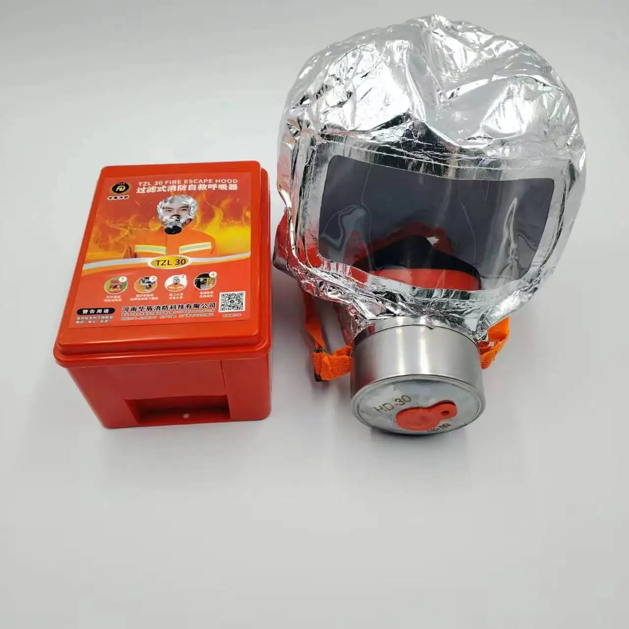 Manufacturer custom fire exit smoking gas mask cover fire smoke toxic filter emergency fire smoke mask