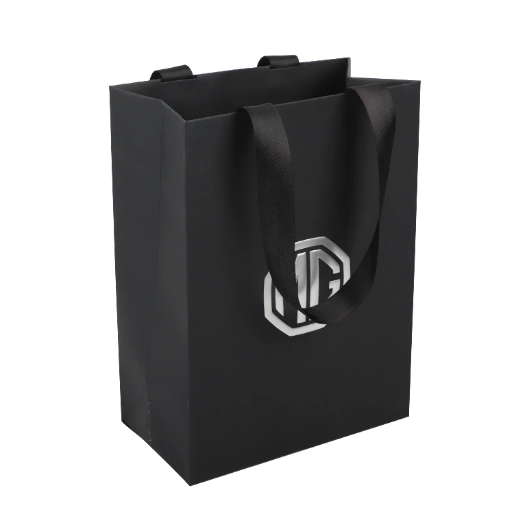 White Small Birthday Party Paper Kraft Shopping Candy Gift Bag Custom Paper Kraft Handle Bag Clothes Packaging With Logo