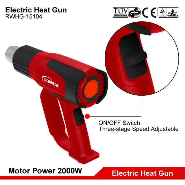 2000W Portable Electric Hot Air Heat Gun Temperature For Plastic Welding Shrink Tubing Soldering Station Craft Heat Gun Machine