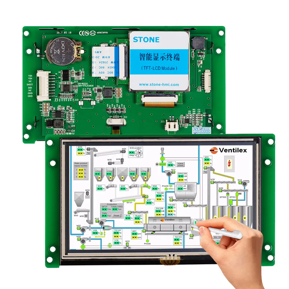 5 inch tft lcd graphic display for smart home automation