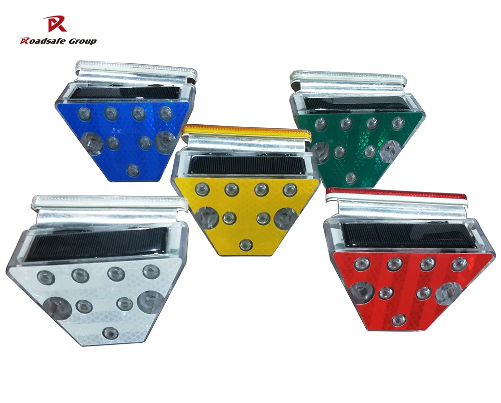 Roadway Traffic Safety Colorful LED lights Guardrail Delineators solar guardrail reflective Reflector Trapezoid delineator