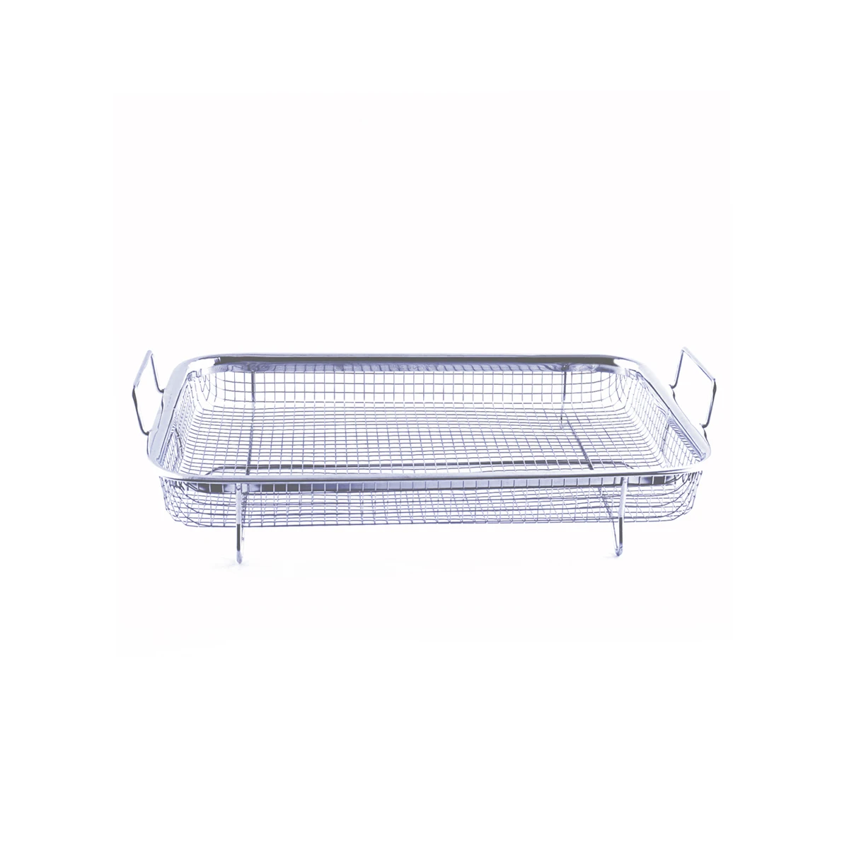 Rectangle Strainer Stainless Steel Mesh Baking Basket Vegetable Fruit Colander Strainer With Double ears and resting base