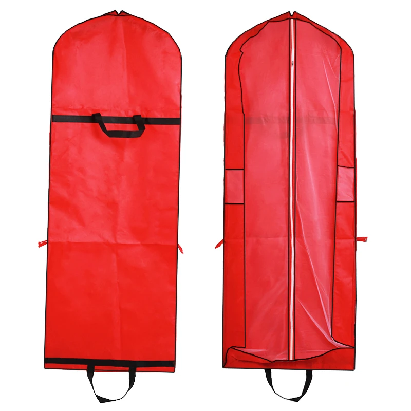 wholesale Custom foldable clear non-woven garment bag clear front