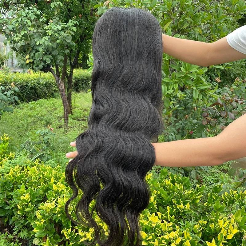 Lace Front Virgin Hair Wigs for Black Human Hair Brazilian Raw Hair Glueless Body Wave Hd Lace Women 40 Inch Long Transparent