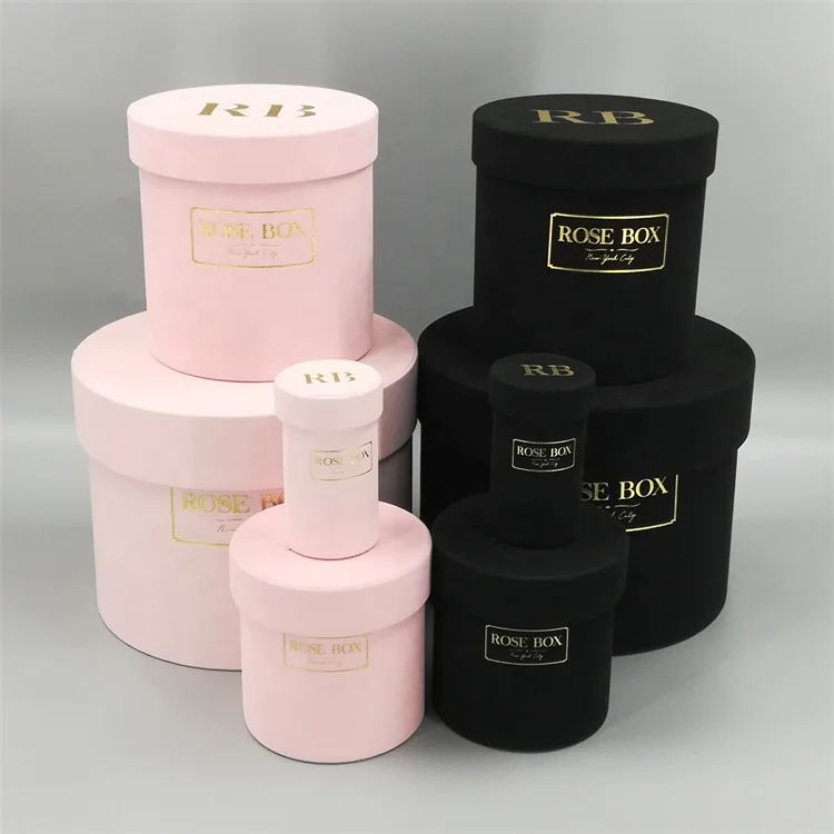 Factory Price Velvet Corrugated Paperboard Packaging Boxes Disposable Flower Graduation Hat Boxes Designed Perfume Gift 100pcs