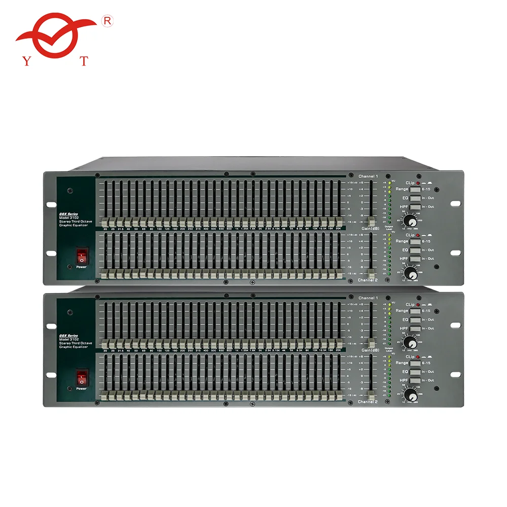 GQX3102 Professional DJ System 31 Bands Graphic Equalizer Feedback Locating System Stage Home Karaoke