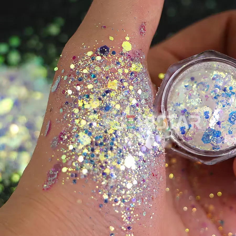 Iridescent Biodegradable Glitter Eco-Friendly Iridescent Cosmetic Grade Plant Based Bio Glitter Biodegradable Glitter
