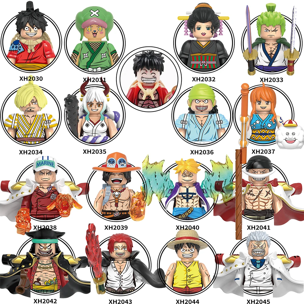 X0352 X0353 японский аниме персонаж Луффи Zoro Usopp Nami Ace Робин Санджи Сакадзуки Гарп Пластиковые Мини Строительные блоки детские игрушки