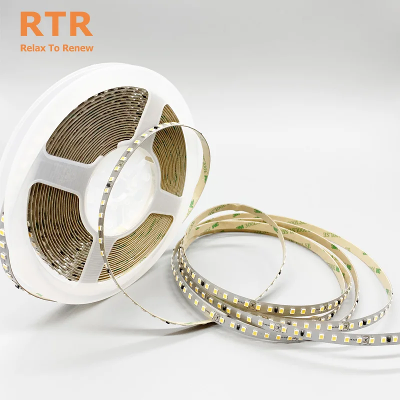 Светодиодные полосы RTRLED высокой яркости 2835 24 В 140 светодиодов/м RA90 125LM/W 8 мм 10 м постоянный ток светодиодные для внутреннего освещения