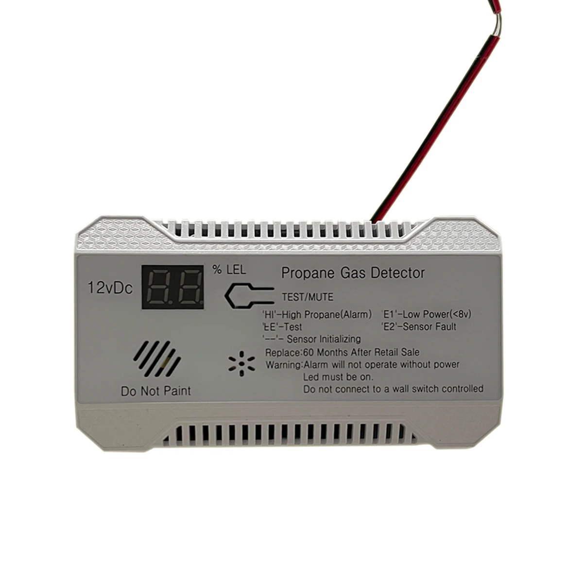 RV Propane Gas Detector white color