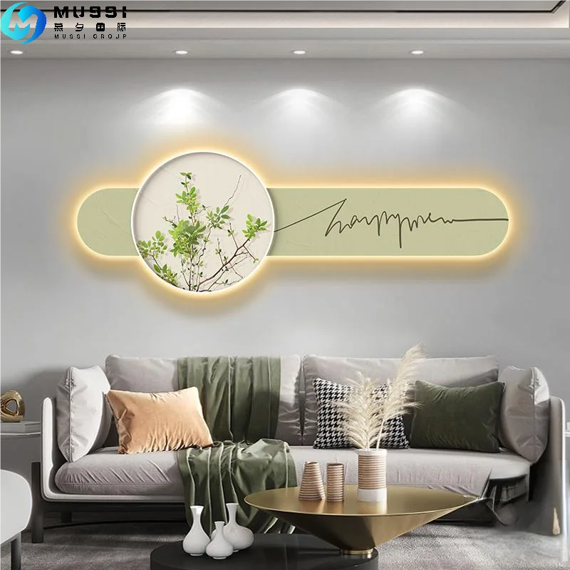 Cream wind tulip high sense flower decorative painting Crystal porcelain painting wall art LED light painting home decoration