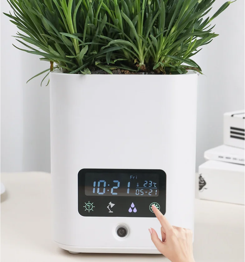 indoor herb garden with light humidifier music model Calendar Clock intelligent flower smart flower pot