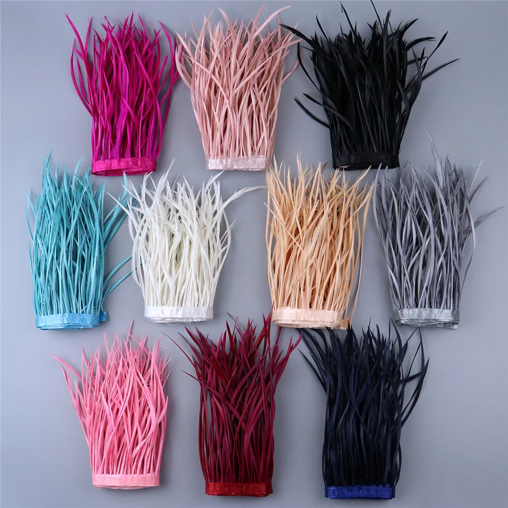 Wholesale Carnival Navy Blue Dreamcatcher Feathers Duster 15-20cm Artificial Goose Biot Feathers Fringe Trim For Costumes Crafts